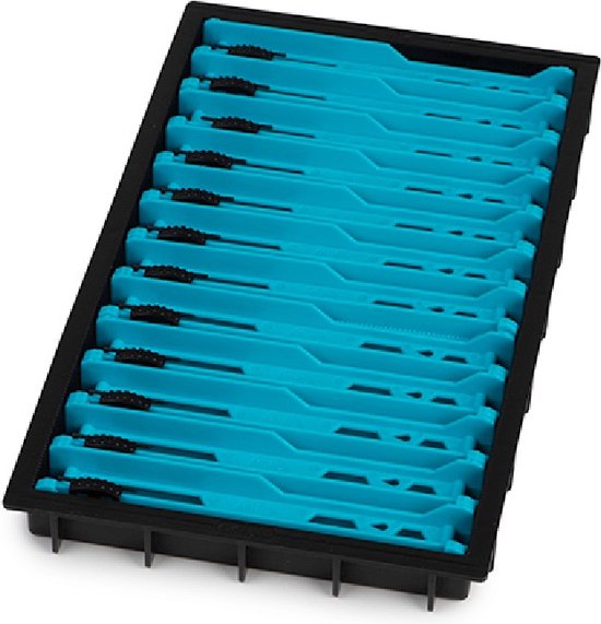 Matrix Loaded Pole Winder Tray 13cm - 12 Winders Light Blue van Matrix