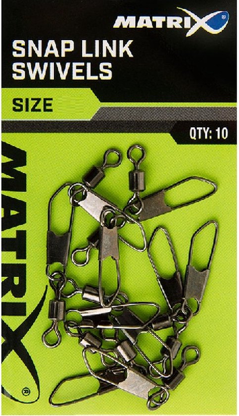 Matrix Snap Link Swivels (10 pcs) - Maat : Maat 12 van MATRIX