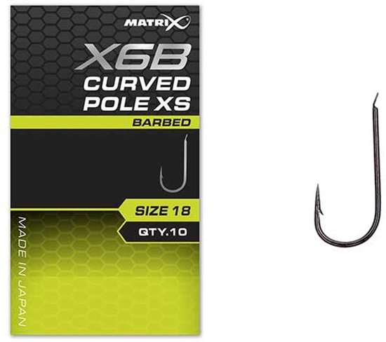 Matrix X6B Curved Pole XS Spade-Barbed (10 pcs) - Maat : 16
