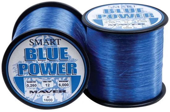 Maver Blue Power 2000 M Monofilament Blauw 0.230 mm van Merkloos
