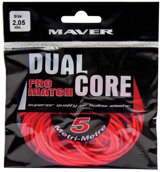 Maver Dual Core Pro Match 5 M Elastische Lijn Rood 2.05 mm van Merkloos