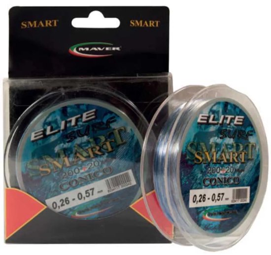 Maver Elite 220 M Taps Toelopende Onderlijn Transparant 0.230-0.570 mm