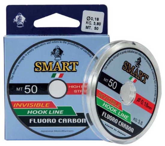 Maver Smart Stiff 50 M Flurocarbon Transparant 0.200 mm van Merkloos