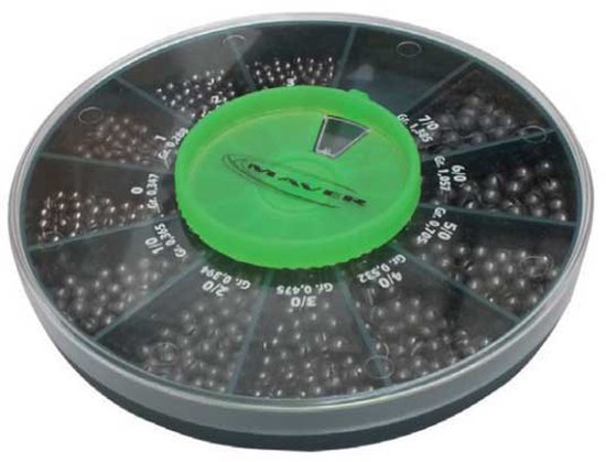Maver Supercalibrated 3-7/0 Gespleten Loodhagel Zilver van Maver