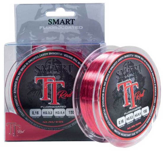 Maver Tt Red Fluorine 600 M Monofilament Transparant 0.140 mm van Maver