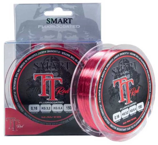 Maver Tt Red Fluorine 600 M Monofilament Transparant 0.250 mm van Maver