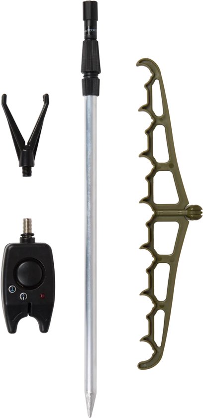Max Ranger Bijtalarm Set – Beetmelder voor Vissen – Met LED & Geluid – Telescopische Bankstick – 65 cm van Merkloos