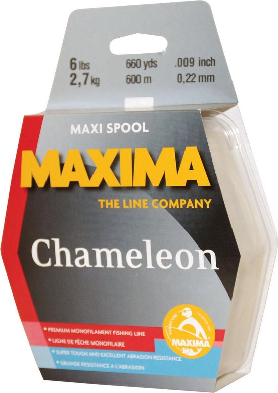 Maxima Maxima Chameleon Monofilament Vislijn – 600 meter – Sterk en slijtvast 0.25MM / 8LB (3.63KG) van Merkloos