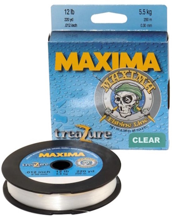 Maxima Maxima Treazure Clear One Shot Monofilament Vislijn – 300 meter 0.30MM / 12LB (5.44KG)