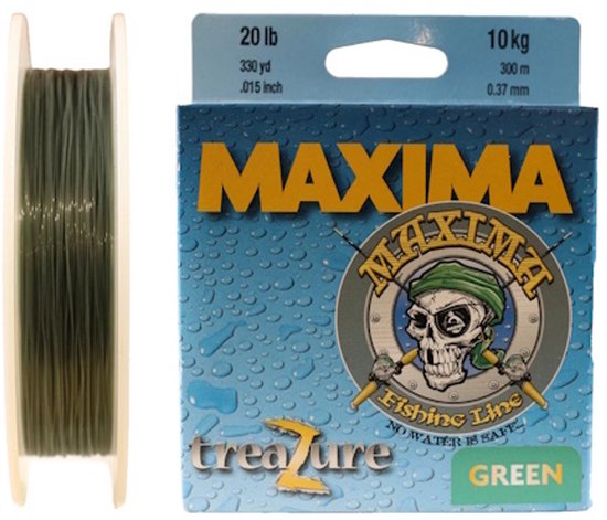 Maxima Maxima Treazure Green Monofilament Vislijn – 200 meter 0.30MM / 12LB (5.44KG)