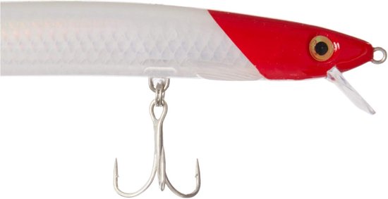 MaxRap visaas - aerodynamisch profiel - zoutwater spinaas - loopdiepte 03-09 m - 15 cm 23 g - Made in Estland - Flake Red Head van Rapala