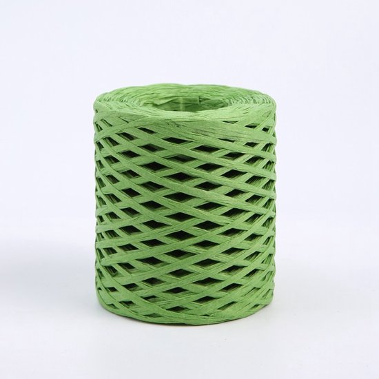Mech-mech - Synthetische Rafia - Decoratief Touw - Groen - 180m Rol