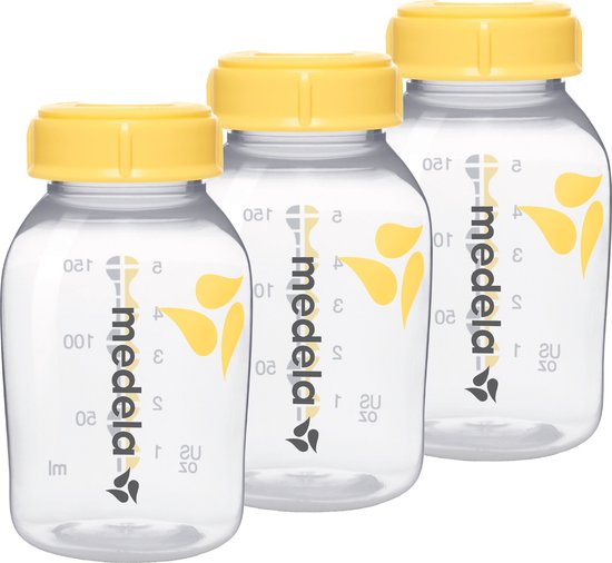 Medela flesjes voor het bewaren van moedermelk | BPA-vrij | Verpakking van 3x 150 ml van Medela