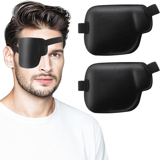 Medische oogklep, 2 stuks, enkele oogklep, verstelbaar oogmasker