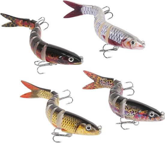 Meerkleurige kunstaas wobbler set van 5 stuks voor snoek, baars en snoekbaars - Perfecte visaas voor elke visser