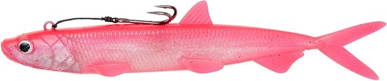 Meerval Kunstaas - Zacht aas - Vissen op meerval - UV-actieve fluor roze - 21 cm 90 gram - Fluo roze