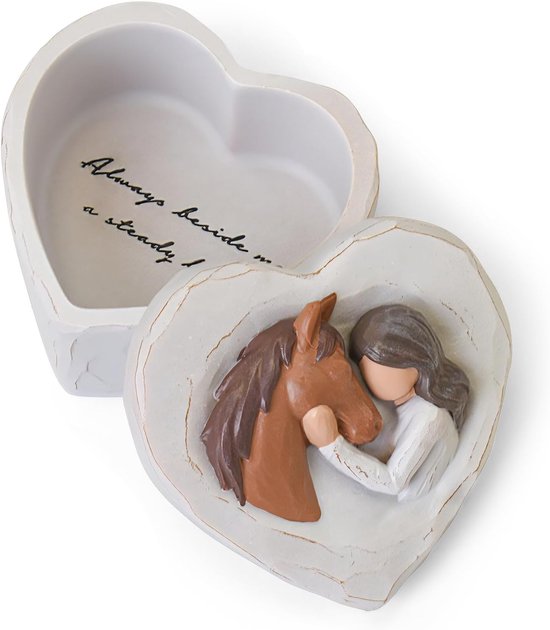 meisjes cadeau voor vrouwen herinneringsbox, handbeschilderde beschermengelfiguren, geschenken voor paardenliefhebbers voor verjaardag, Kerstmis, vriendschap, huisdecoratie, ornament