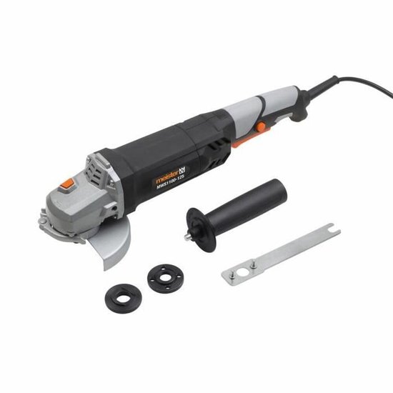 MEISTER haakse slijper 1100 W - voor schijven ÿ 125 mm - zijhandgreep met 3 standen - rotatiesnelheid: 12.000 1 / min