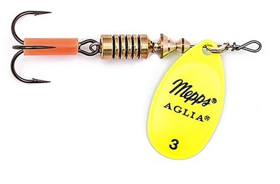 Mepps Aglia chartreuse - #3 - 6,5 gram - Fishing-bait.nl van Mepps