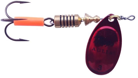 Mepps Aglia Platium red - #3 - 6,5 gram - Fishing-bait.nl van Merkloos