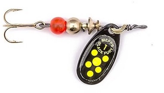 Mepps Black Fury black/ chartr - #1 - 3,5 gram - Fishing-bait.nl van Mepps