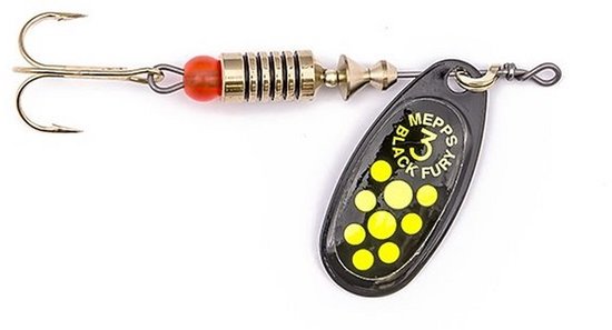 Mepps Black Fury black/ chartr - #3 - 6,5 gram - Fishing-bait.nl van Merkloos