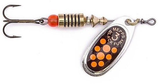Mepps Black Fury Silver/ orange - #1 - 3,5 gram - Fishing-bait.nl