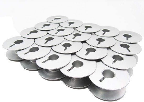 Merk- 20 stuks # 40264AS / 55623AS spoelen van aluminium met gleuf voor roller, Compatibel met/vervanging voor Juki Merk Brother Merk (20)