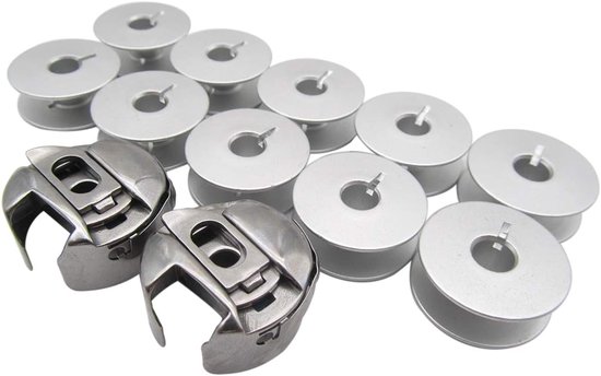 Merk -# 9033A 10PCS+BC-PF9076-NBL 2PCS Spoelen en spoelhulzen Compatibel met/vervanging voor merk PFAFF 138 238 335 437 1212 2022 6120 7560 merk CONSEW 277R