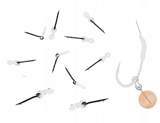 Merkloos Bait Spike met Siliconen Lus - 15mm L (10 stuks)
