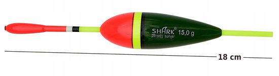 Merkloos Balsa Dobber met Centrale Doorvoer - 15g / 18cm
