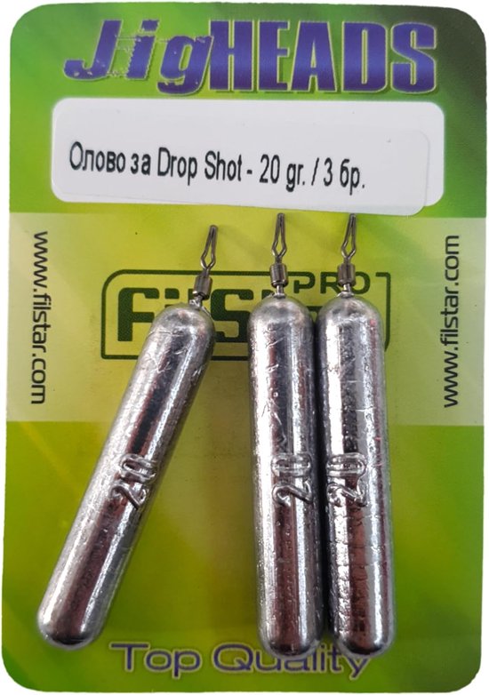 Merkloos Drop Shot Lood Set - 3x 20g - Vislood met Swivel