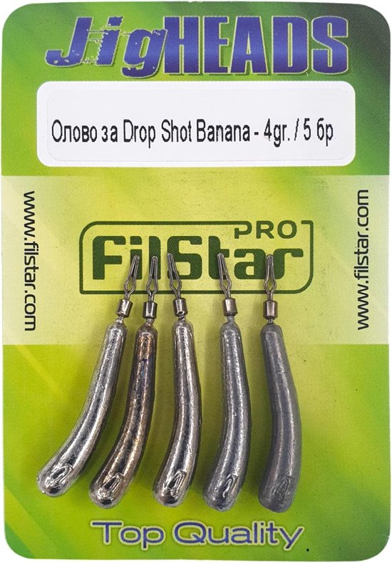 Merkloos Drop Shot Lood Set 5x4g - Druppelvorm - Vislood met Swivel