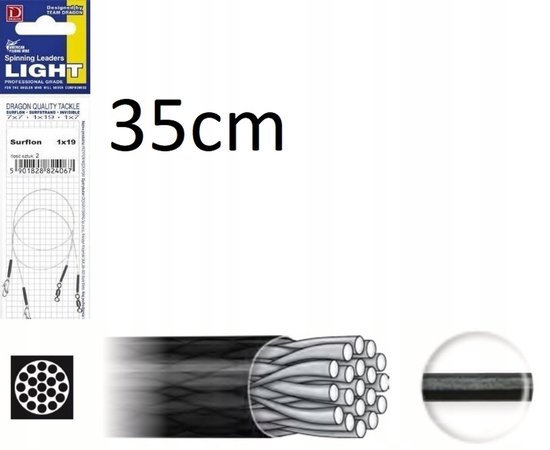 Merkloos Flexibel Vissnoer - 35cm, 3kg Trekkracht