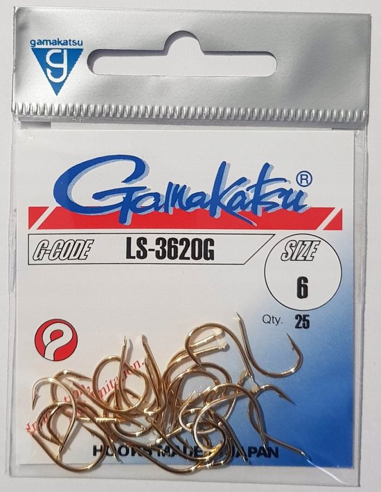 Merkloze Goudkleurige Vis Haken Maat 6 - 25 Stuks