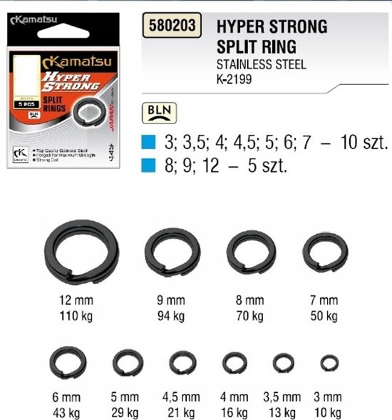 Merkloze Hyper Strong Koppelringen 5 mm / 29 kg - 10 Stuks