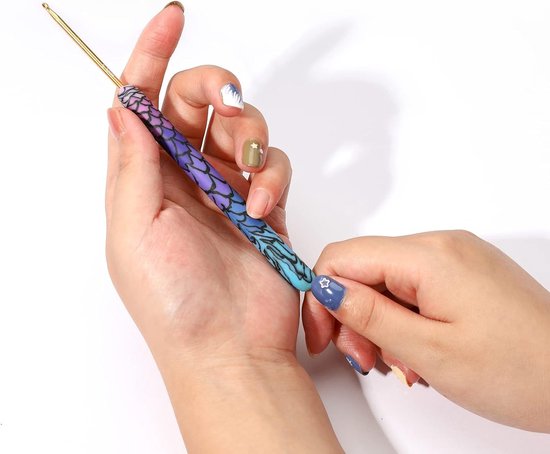 Mermaid Haaknaald 2.75mm - Solide Metaal Haaknaald voor Artritis, Comfortabele Handgreep en Ideaal voor Beginners en Gevorderden van Merkloos
