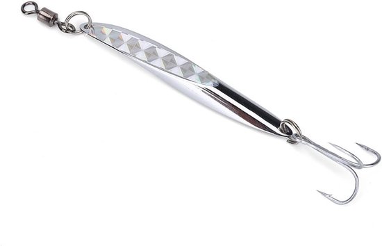 Metaal Kunstmatige Vissen Lures voor Baars - Hard Spoon Bait Jig Aas, Vissen Accessoire (Zilver 28g)