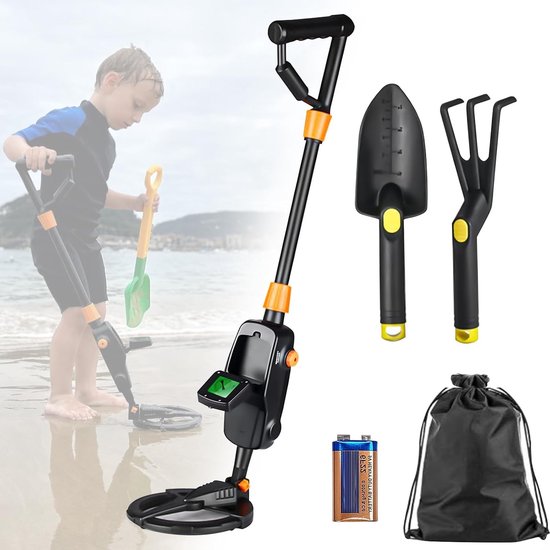 Metaaldetector voor Kinderen met Kleuren LCD Scherm, Verstelbare Steel en Waterdichte Zoekspoel voor Beginners en Avonturiers