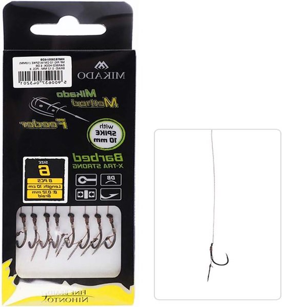Method Feeder Rigs - Visgerei Set - Vissen op groot water - Inclusief aasnaald - 8 stuks - Zwart