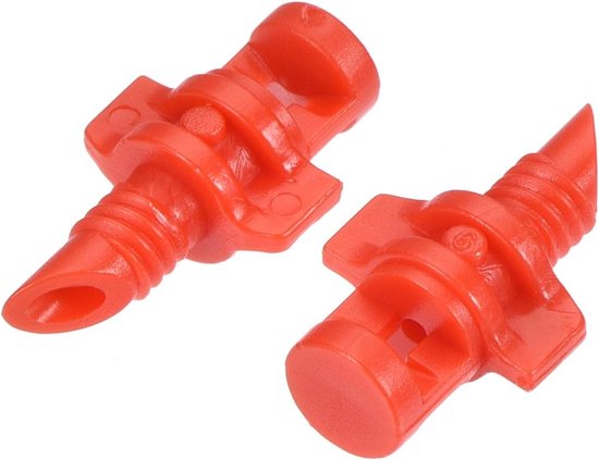 Microsproeier 360 graden - geschikt voor irrigatie - 60 stuks - rood - kunststof van Merkloos