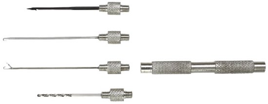 Mikado Boilie Needle Set – Baiting Needles & Boor – Karper Rig Gereedschap – 5-delig