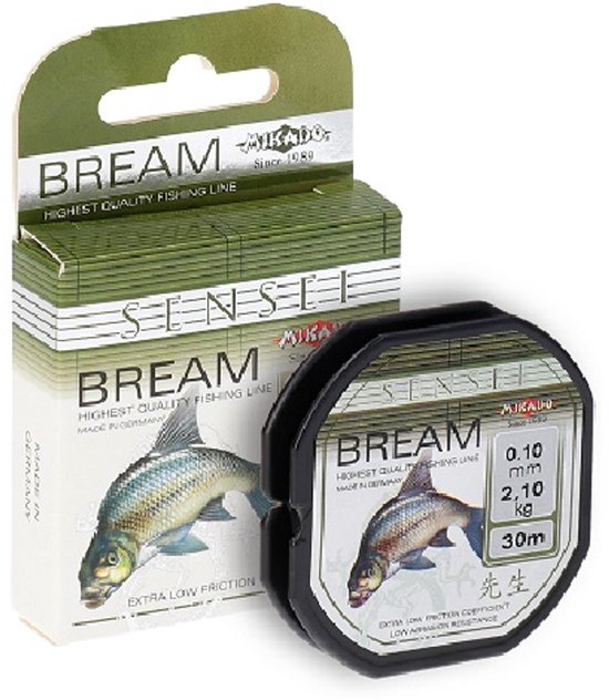 Mikado Brasem Vislijn 0.10 mm – Nylon Visdraad 2.6 kg – 30m – Witvis & Brasem
