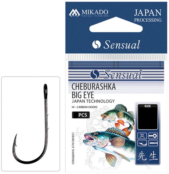 Mikado Cheburashka Haak Maat 2 – Big Eye Kunstaas Haken – 8 Stuks
