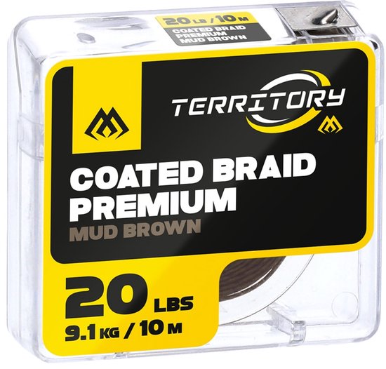 Mikado Coated Braid Premium - Hooklink 20lb - Mud Brown - 10m - Gevlochten Onderlijn voor Karpermontages van Mikado