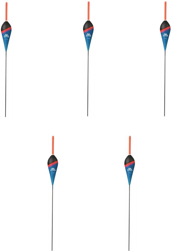 Mikado - Dobbers - 5 stuks - 1 gram - Blauw/zwart - Breekstaafdobber van Merkloos