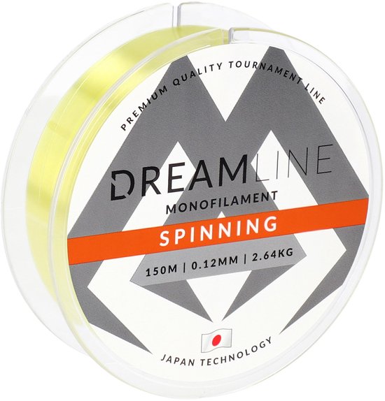 Mikado Dreamline Spinning Vislijn - 0,14 mm - 3,18 kg - 150 m - Geel - Monofilament voor Spinhengel van Merkloos