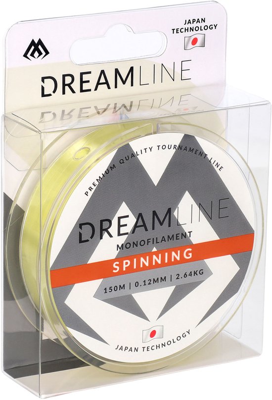 Mikado Dreamline Spinning Vislijn - 0,14 mm - 3,18 kg - 150 m - Geel - Slijtvaste Hengellijn van Mikado