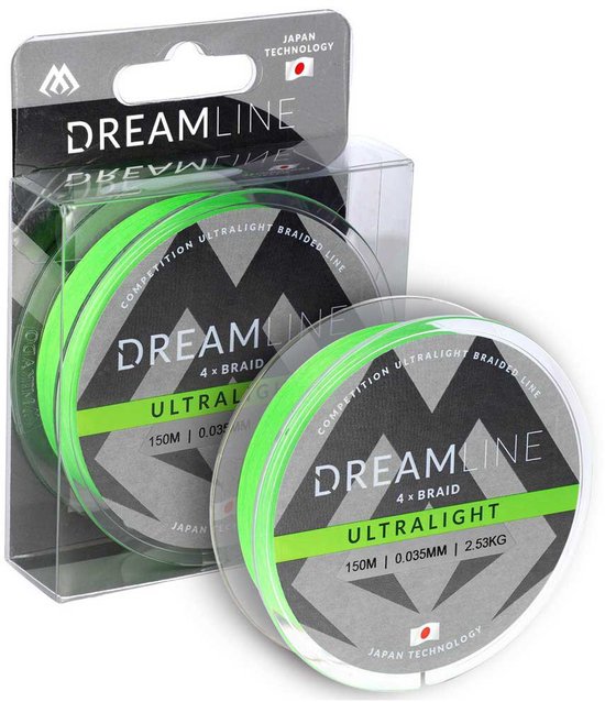 Mikado Dreamline Ultralight Gevlochten Vislijn 150 M Groen 0.047 mm van Mikado