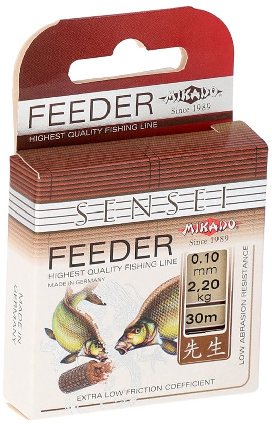 Mikado Feeder Onderlijn 0.12mm 30m – Feeder Vislijn 2.8kg – Slijtvast Zwart
